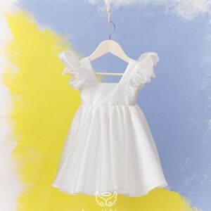 Angel wings βαφτιστικό φόρεμα Brigitte off white - Image 3