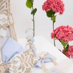 Βαφτιστικό Πακέτο σε Σιέλ&Μπεζ-Classic Elegance - Image 3