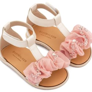 Babywalker παπούτσια για κορίτσια BS3601-IVORY-PINK1