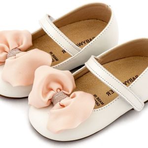 Babywalker παπούτσια για κορίτσια BW4893-IVORY-PINK1 - Image 3