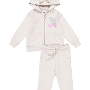 Sprint Παιδικό Σετ Φόρμας Baby Girl με Ζακέτα και Κουκούλα