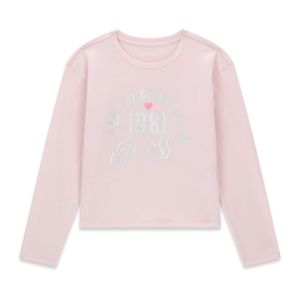 Ροζ Μακρυμάνικη Μπλούζα GUESS με Holographic Print - Image 1