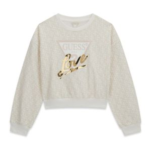 GUESS Παιδικό Κοντό Φούτερ Monogram με Gold Logo