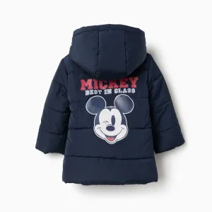 Mickey Παιδικό Μπλέ Μπουφάν Με Κουκούλα