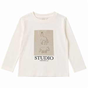 Παιδική Μακρυμάνικη Μπλούζα Εκρού με Print STUDIO