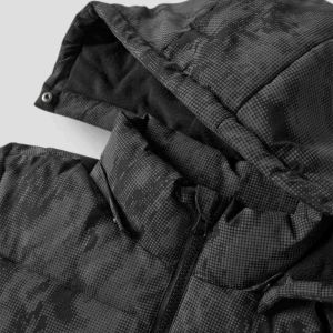 Παιδικό Puffer Μπουφάν Name it Ανθρακί με Μοτίβο - Image 3