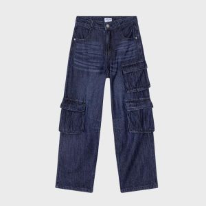Ativo Παιδικό Τζιν Cargo Παντελόνι Μπλε Denim - Image 1